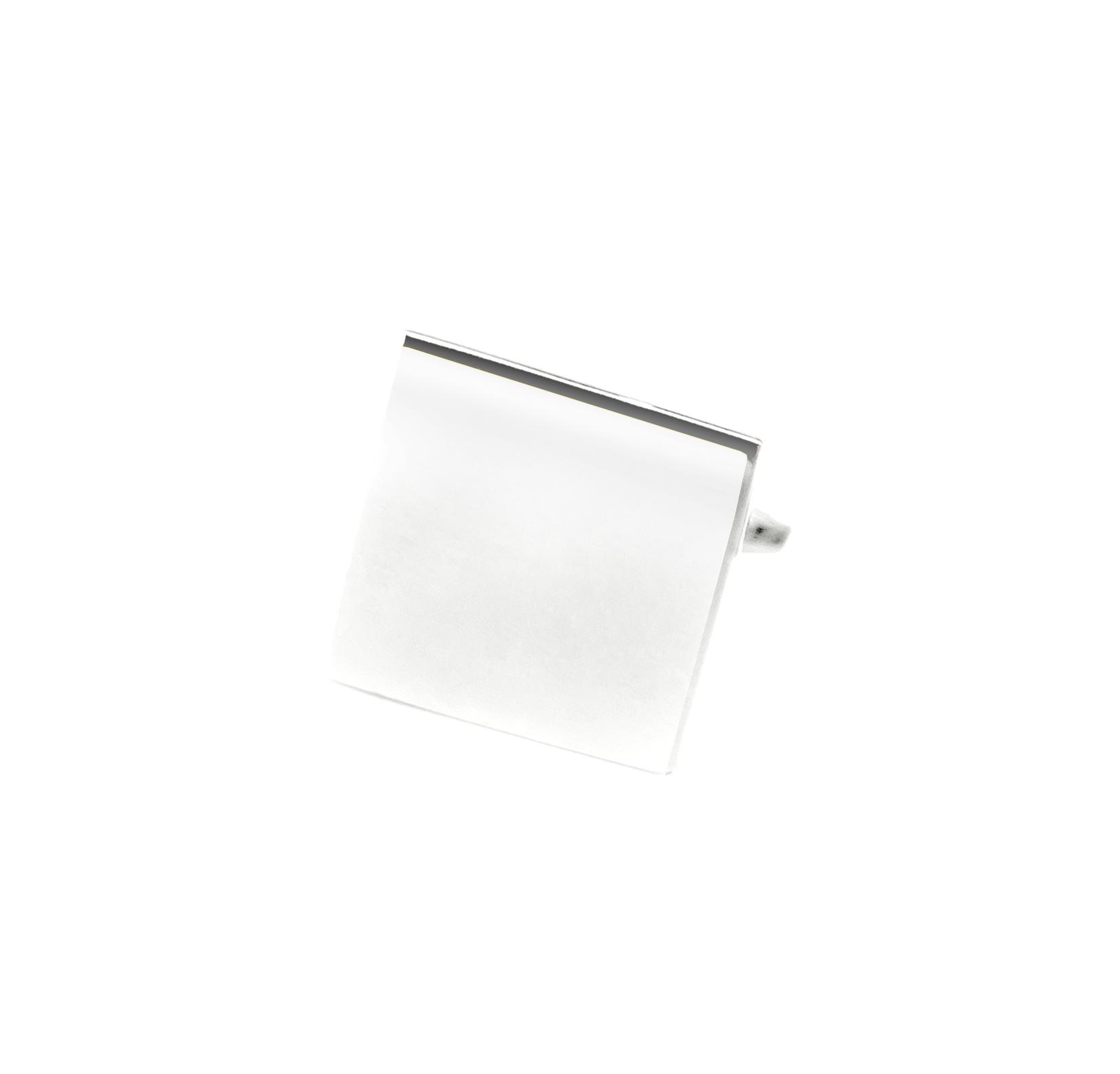 Boutons de manchette carrés en argent