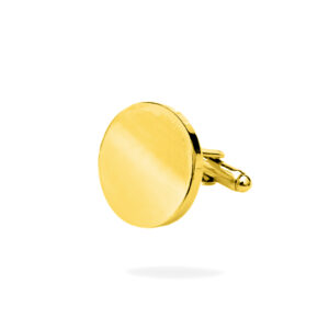 Boutons de Manchette en Argent avec Or (Rond)